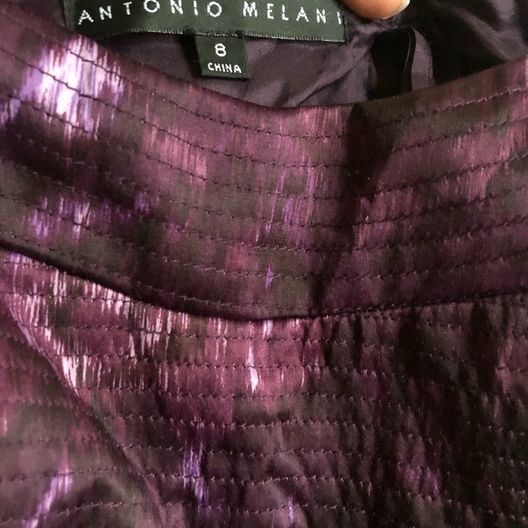 Antonio Melani purple strapless cocktail dress - Picture 2 of 3